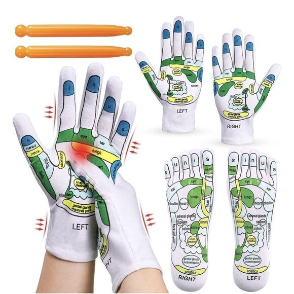 Other - Vabean Acupressure Reflexology Gloves and Socks Set Tools Pressure Massage Relax